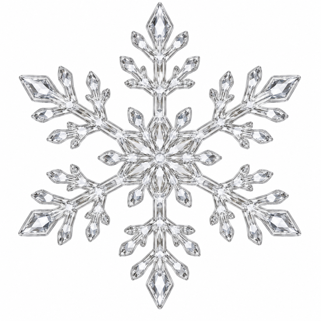 ❄️ Snowflake Christmas Decor Set, Blue & White Holiday Ornaments